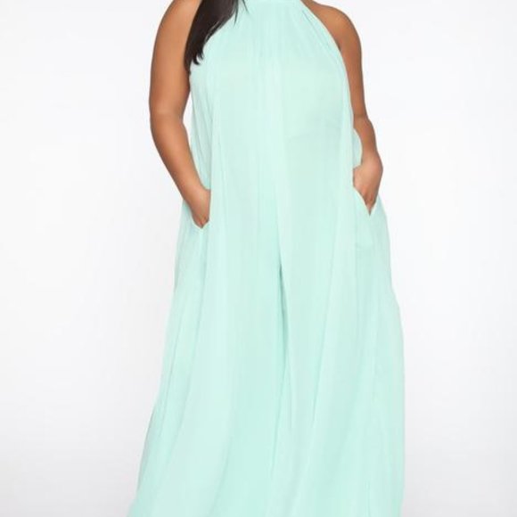 All The Flow Wide Leg Jumpsuit - Mint - Picture 4 of 7
